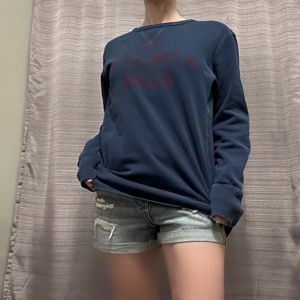 American Eagle AE Athletic Club Sweatshirt‎ Navy Crewneck Women's XS